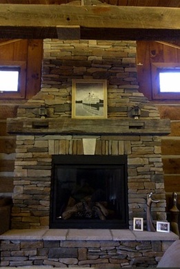 A decadent Fireplace in the cottage