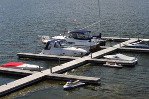 Dockage for your boat at the rental cottage