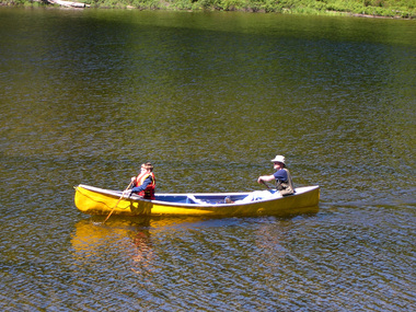 An elegant canoe ride
